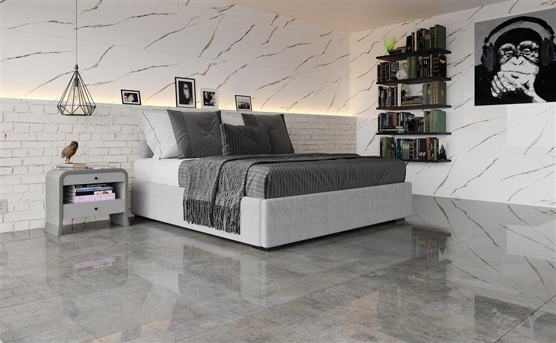 Porcelanato 82x82 Monet Noir Polido Retificado